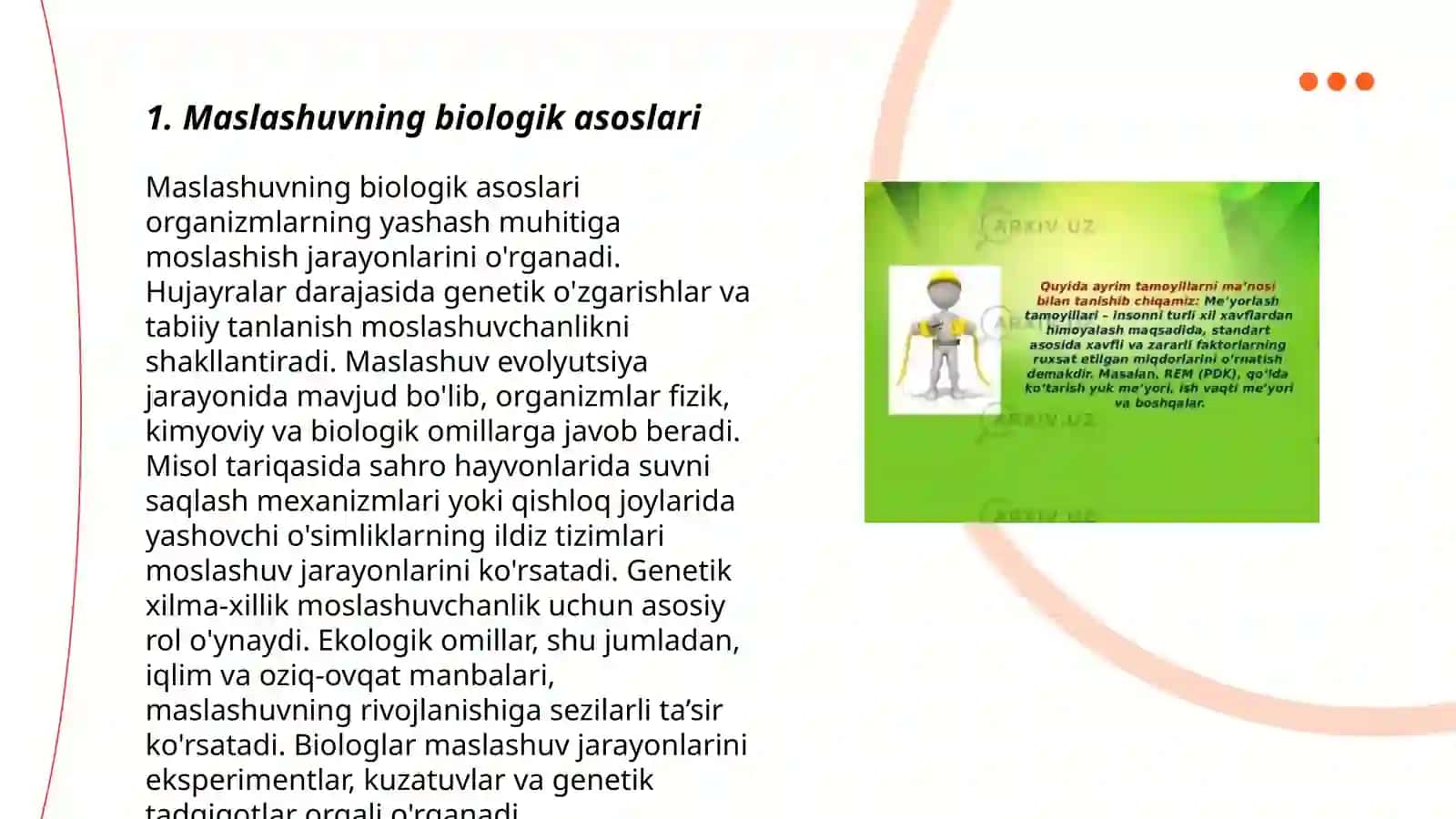 Moslashish tushunchasi Maslashuvning umumiy tamoyillari 3