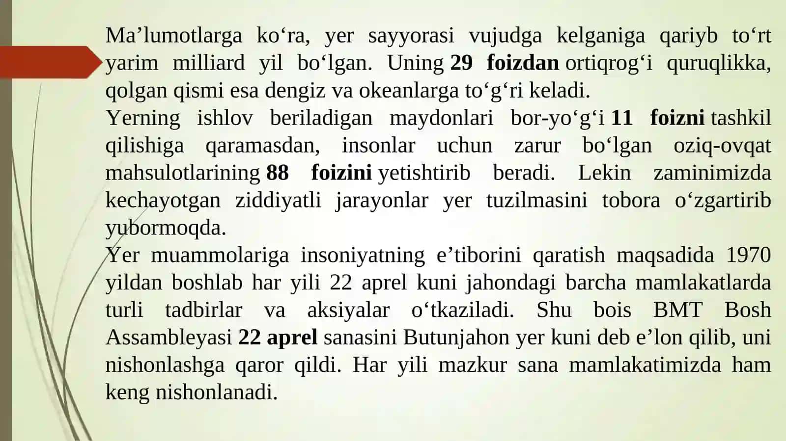 YER MAYDONINI (SUG‘ORILADIGAN YERLARDA) TANLASH VA TUPROQQA ISHLOV BERISH TEXNOLOGIYASI 3