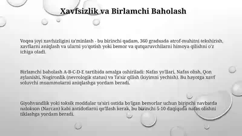 Shikastlangan bemorlarni parvarish asoslari 3