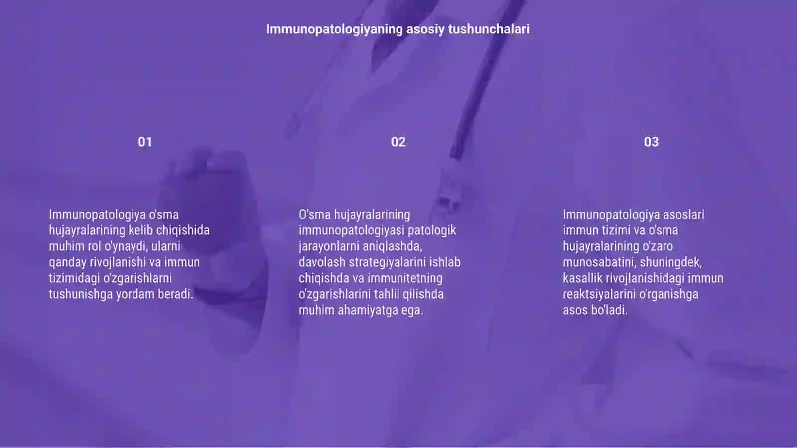 Immunopatologiya oʻsma hujayralarini kelib chiqishdagi ahamiyati 3