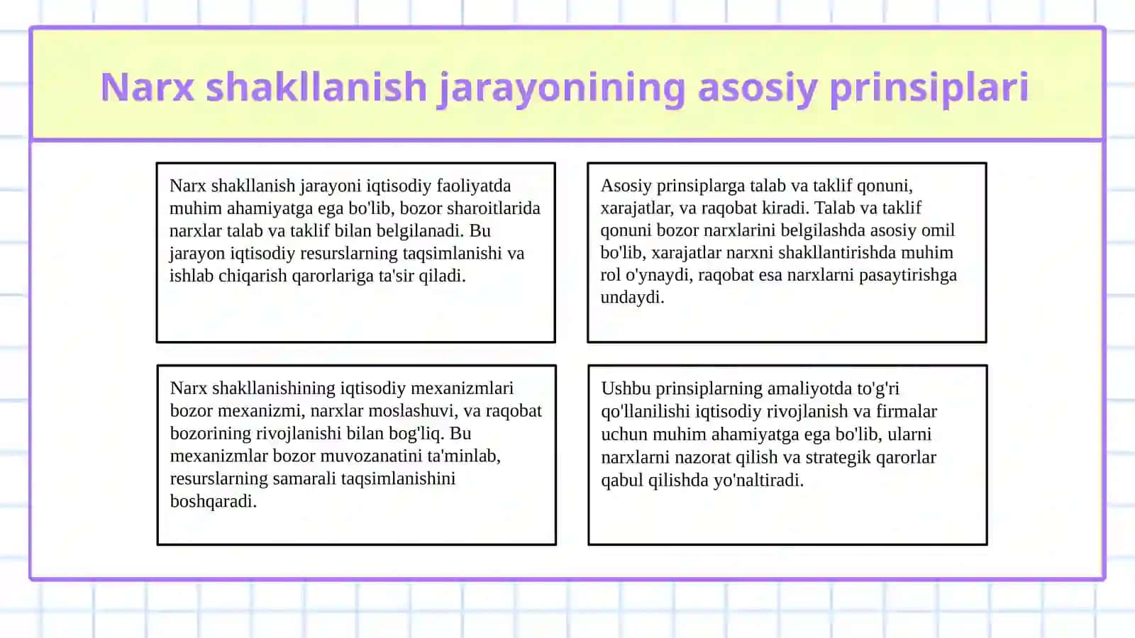 Korxonalarda narx shakllanish jarayonini boshqarish 3