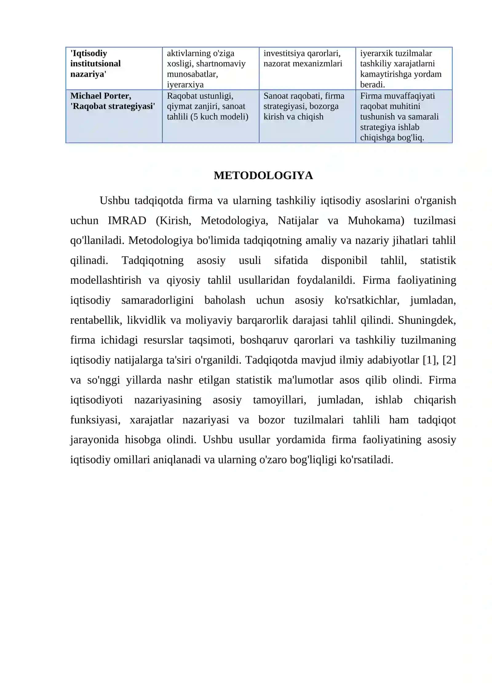 FIRMA VA ULARNING TASHKILIY IQTISODIY ASOSLARI 3
