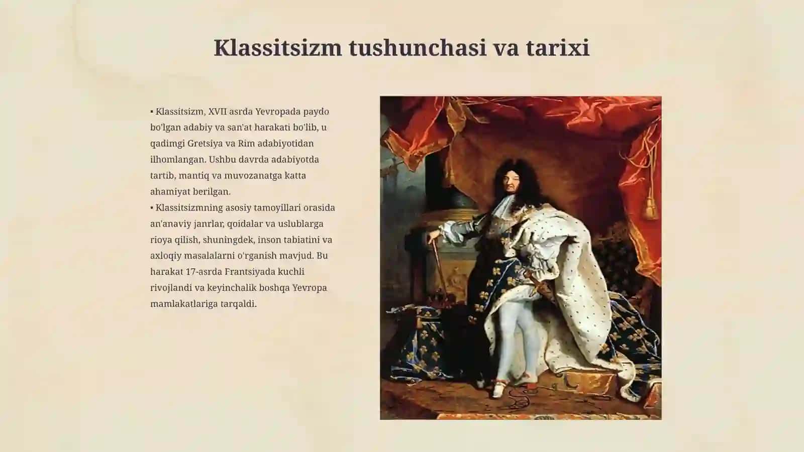 Yevropada Klassitsizim davri adabiyoti (XVII asr) 3