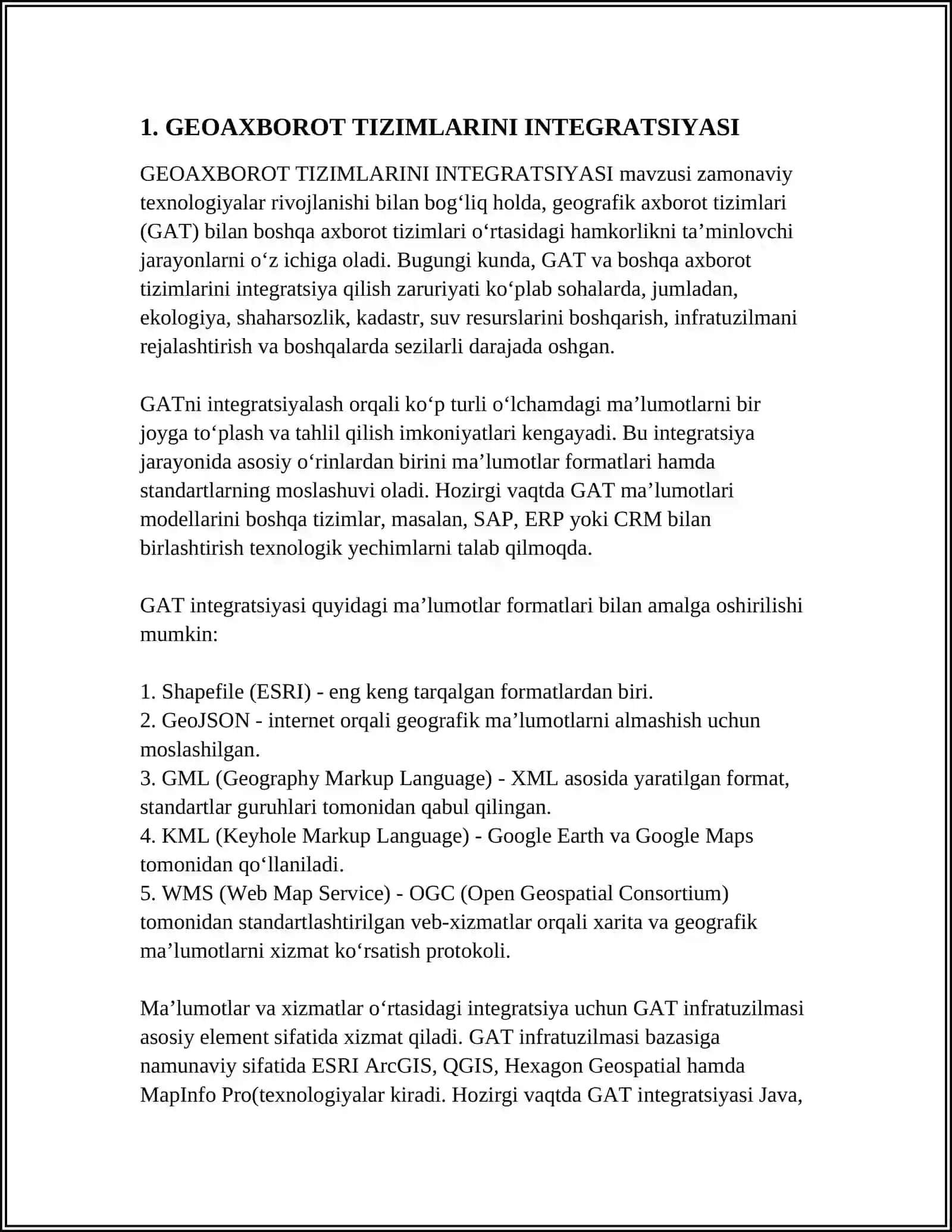 GEOAXBOROT TIZIMLARINI INTEGRATSIYASI 3