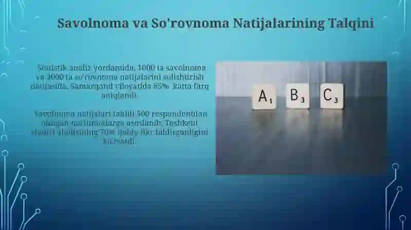 Savolnoma va So'rovnoma Tahlil qilish va Talqin qilish 3