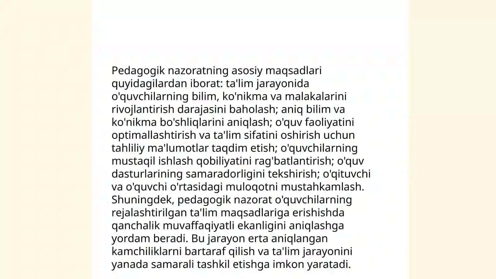 Pedagogik nazoratning ta'limiy funksiyalari 3