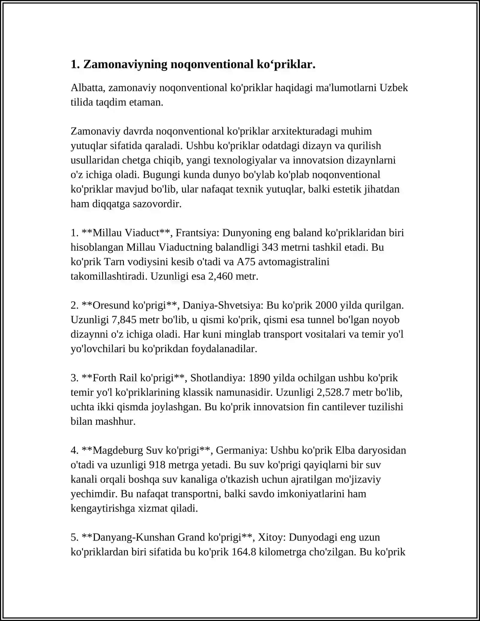 ZAMONAVIY NOYOB KOʻPRIKLAR TUZILISHI 3