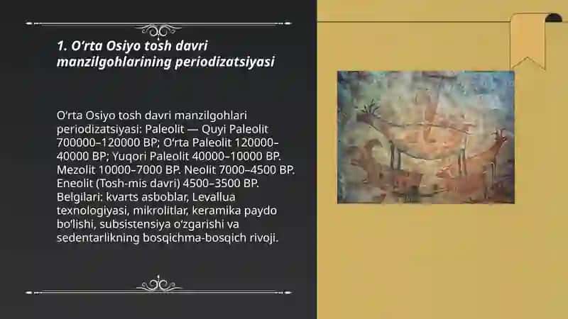 Oʻrta Osiyo tosh davri manzilgohlari 3