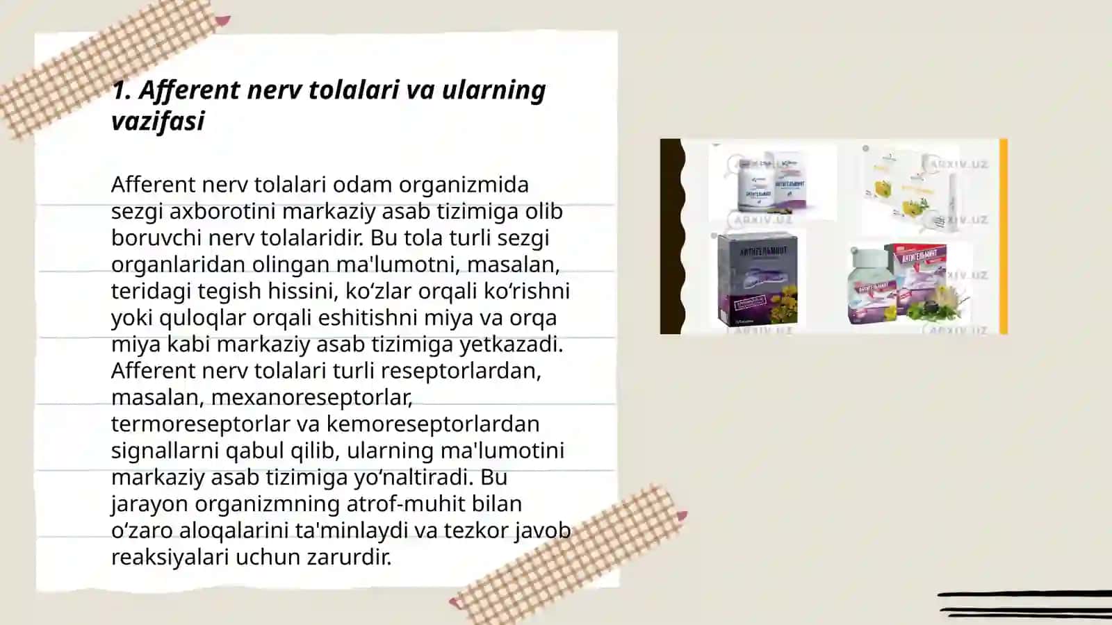 Preferik nerv tizimiga ta'sir qiluvchi dori vositalar 3