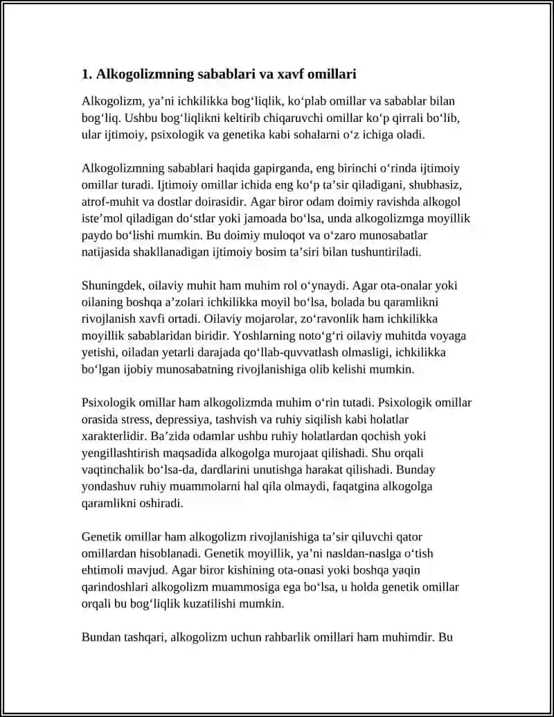 ALKOGOLIZM. ALKOGOL PSIXOZLARI. NARKOMANIYA 3