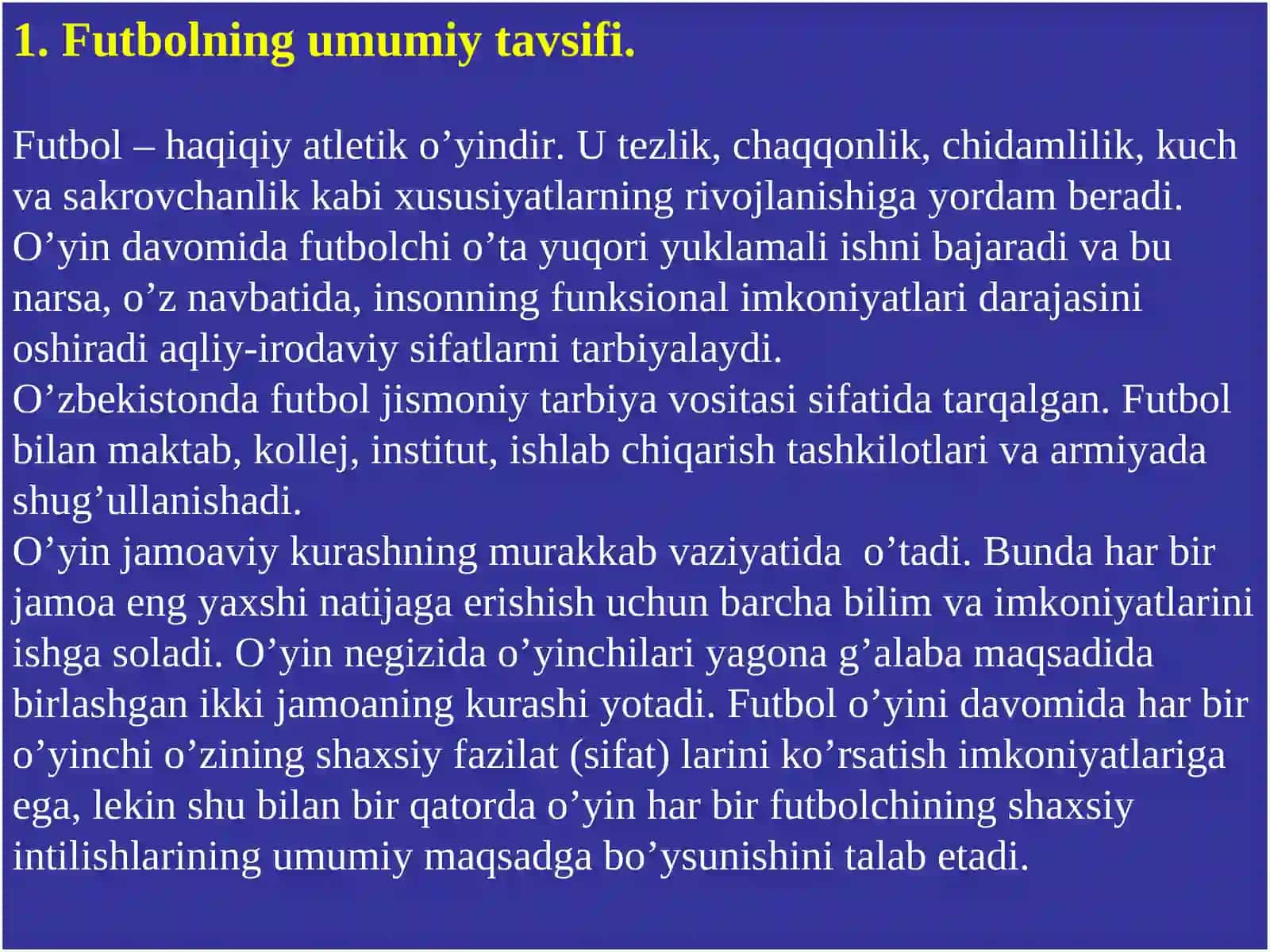 Futbol o'yin texnikasi va taktikasining tasnifi 3