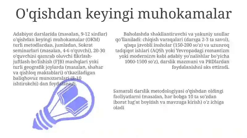 Adabiyot darsliklaridan foydalanish metodikasi 3
