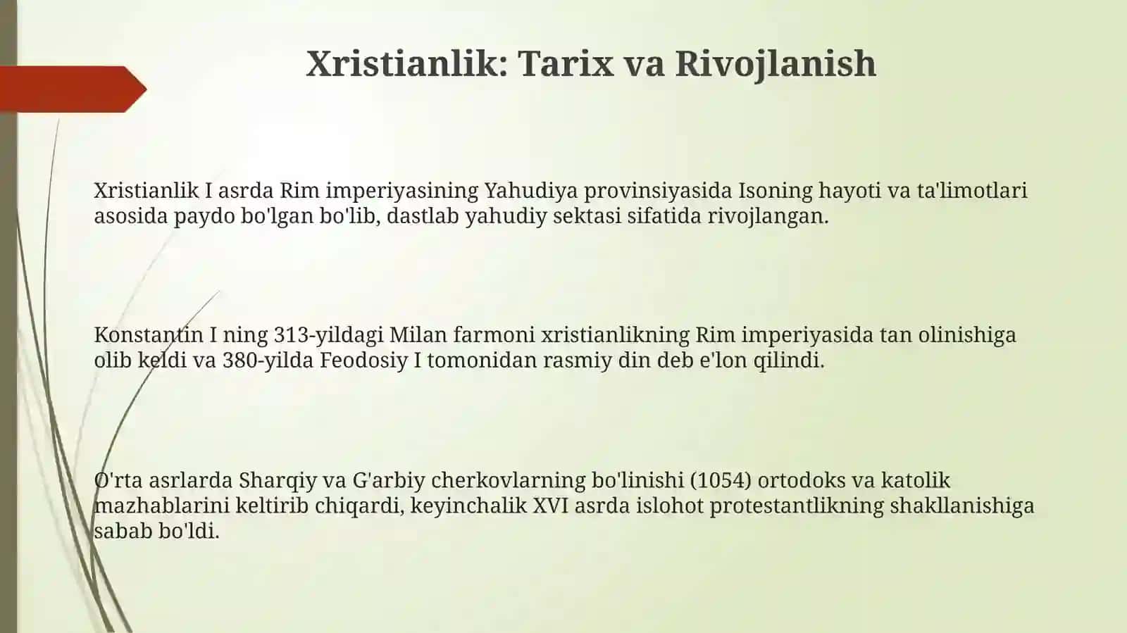 Xristianlik: Tarix va Asosiy E'tiqodlar 3