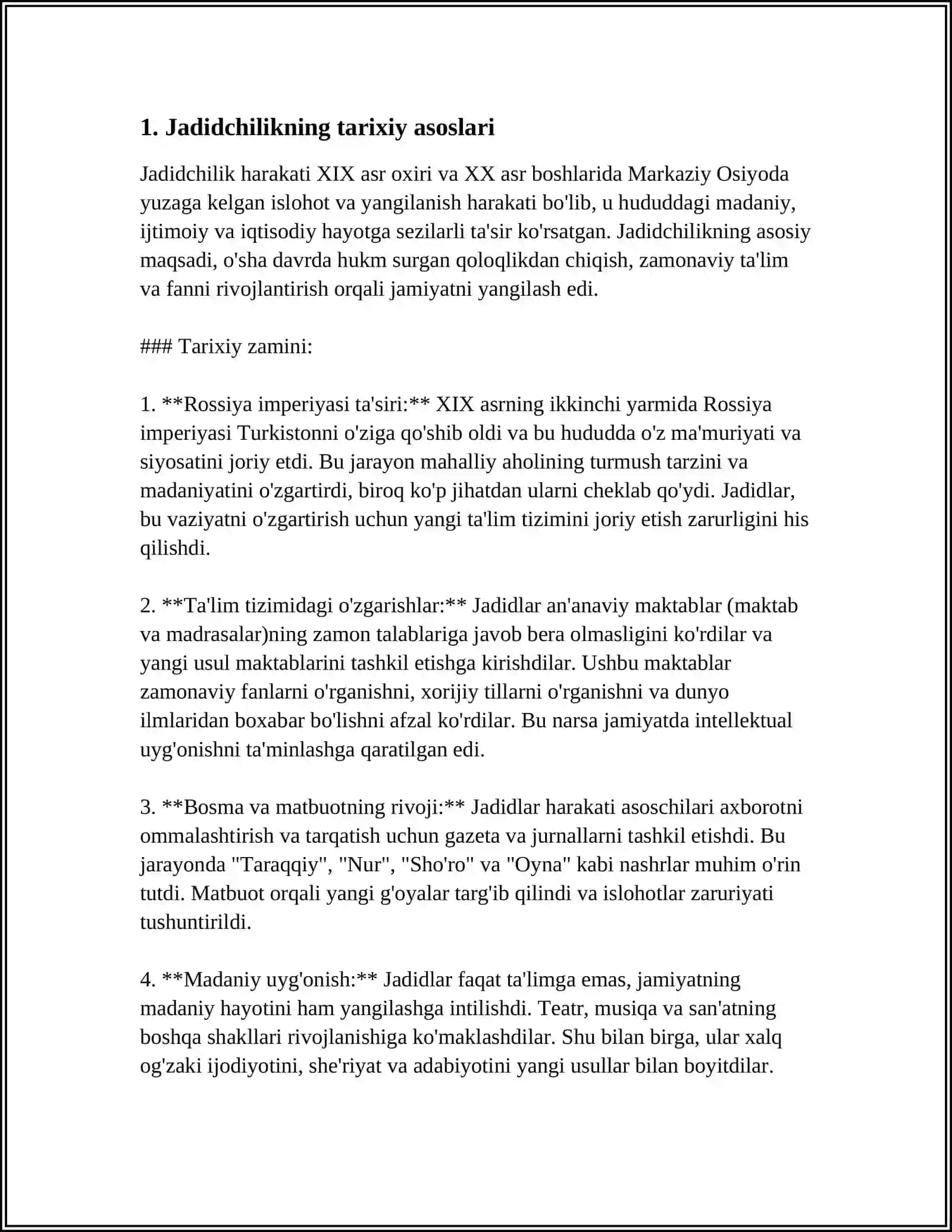 JADIDCHILIK HARAKATINING VUJUDGA KELISHI 3
