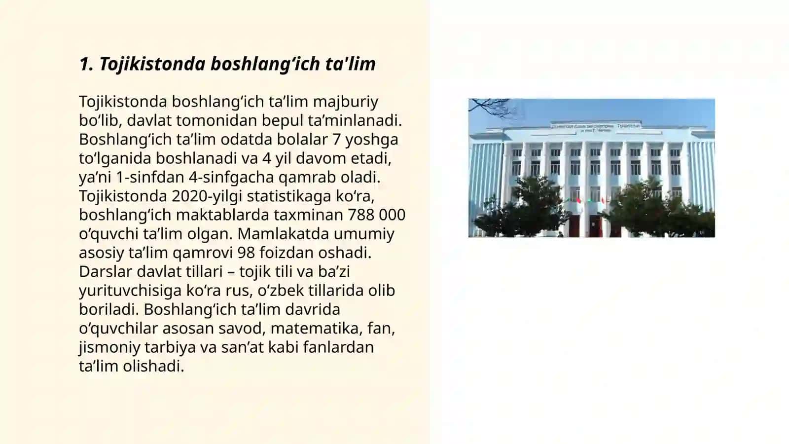 Tojikiston davlati taʼlim tizimi 3