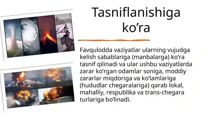 Таbiiy, texnogen, ekologik vа ijtimoiy tusdagi favqulotda vaziyatlarda hayot faoliyati xavfsizligi va fuqaro muhofazasi 3