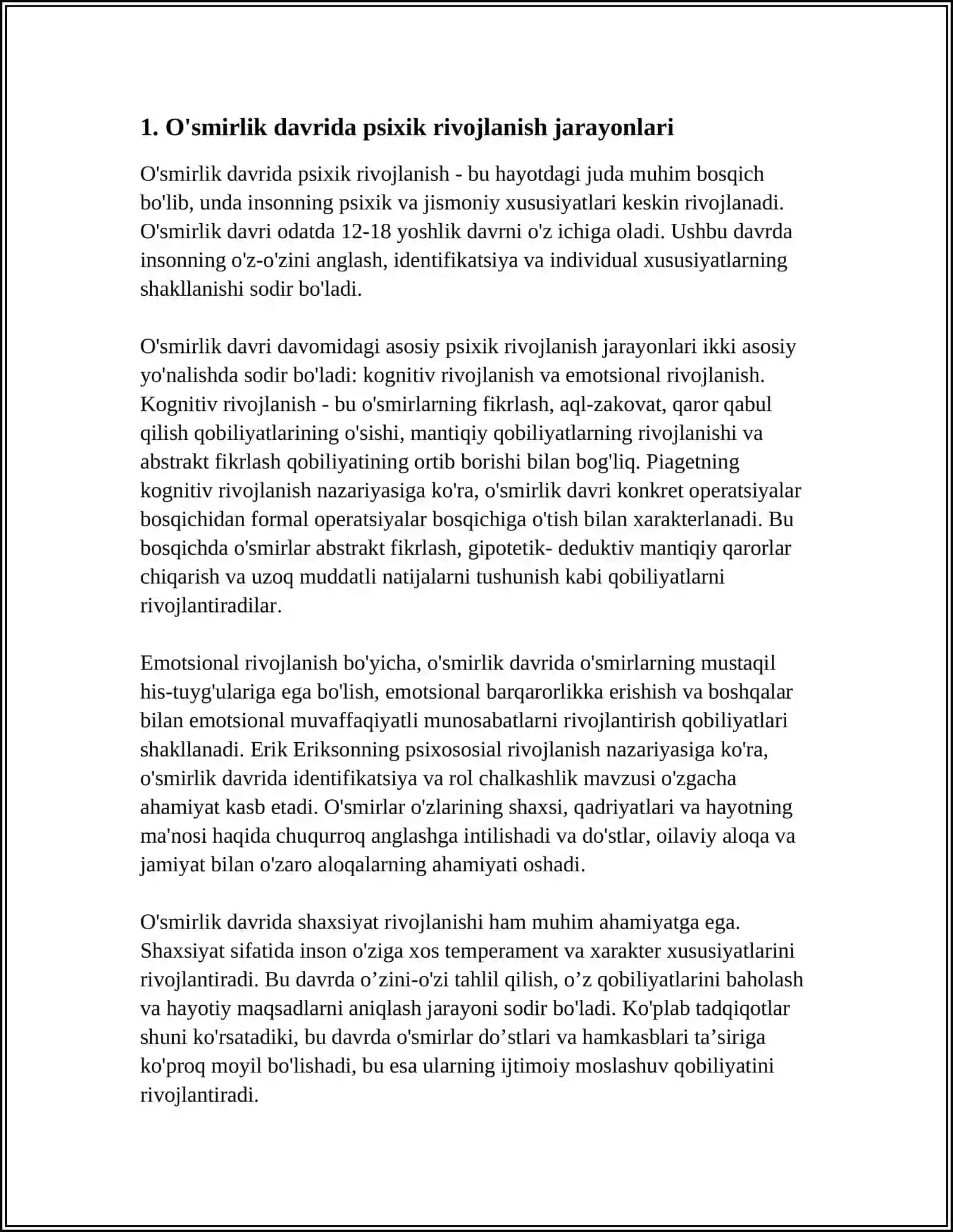 O'SMIRLIK DAVRIDA PSIXIK RIVOJLANISHNING UMUMIY TAVSIFI 3