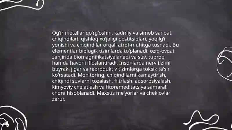 Elementlar kimyosining ekologik jihatlari 3