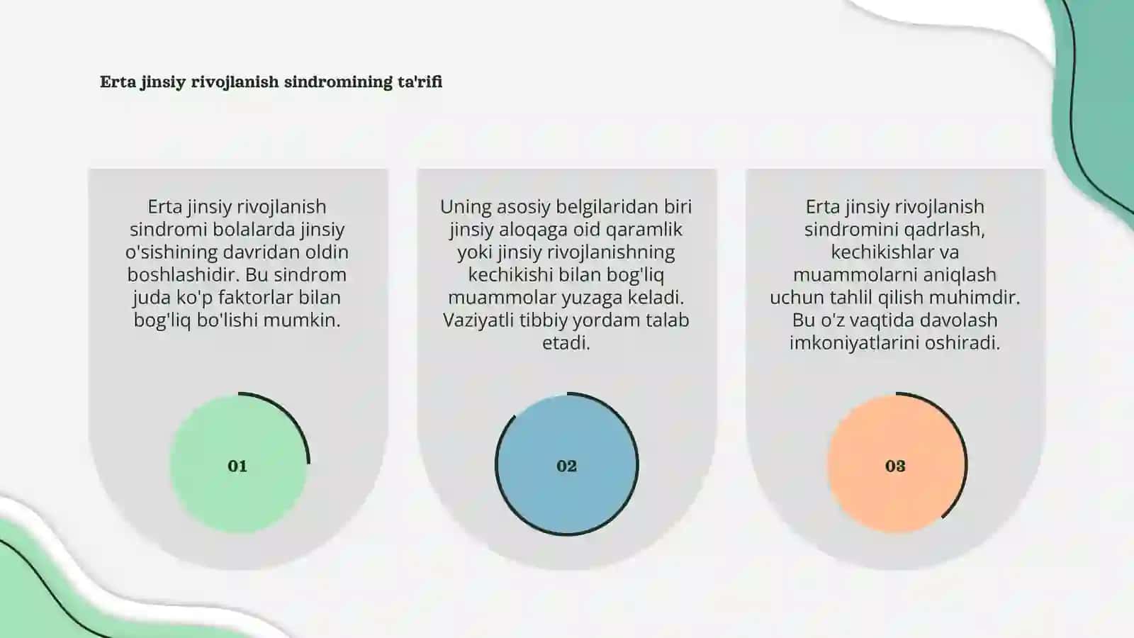 Erta jinsiy rivojlanish sindromi 3