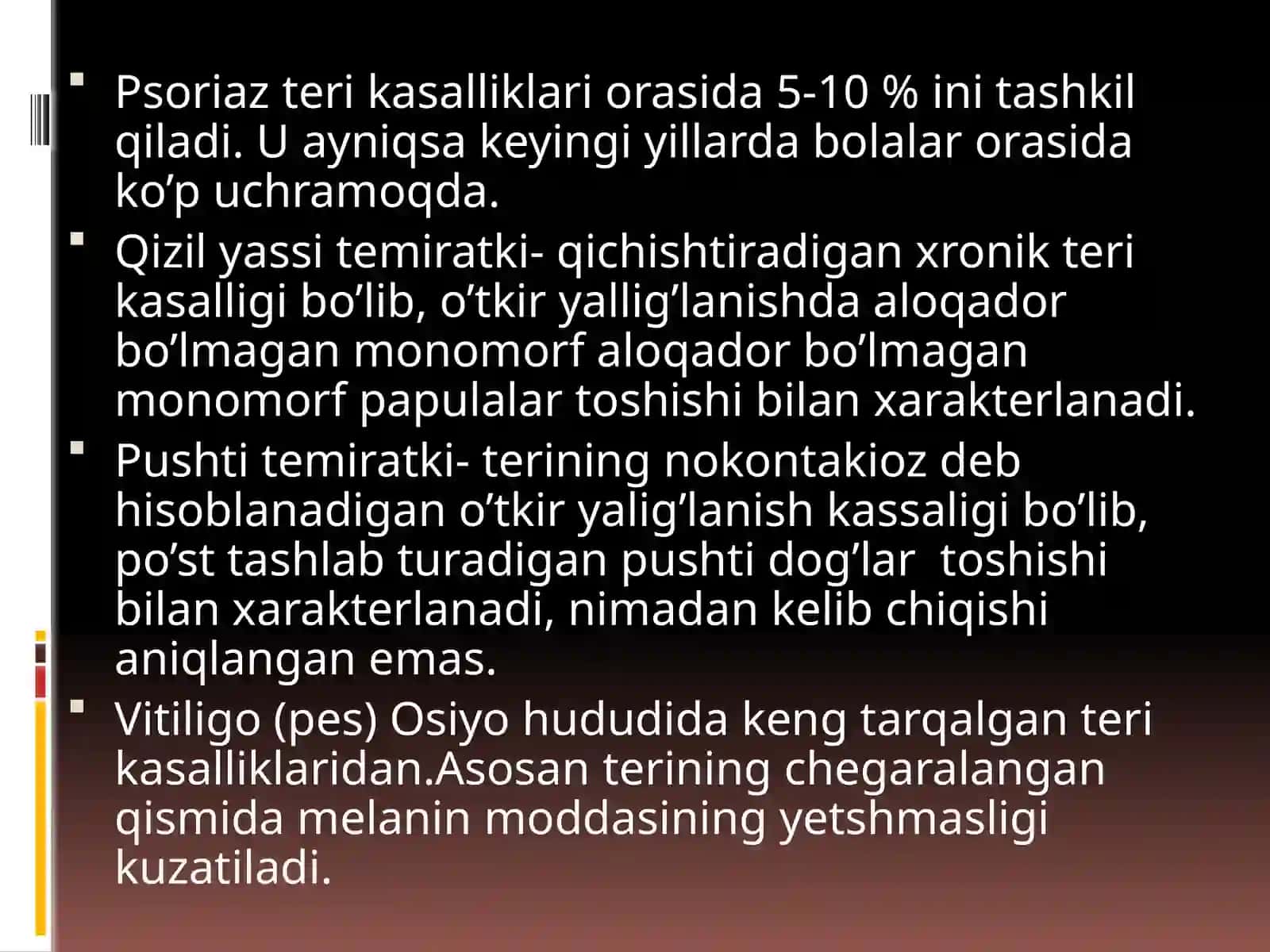PSORIAZ turlari, kilinikasi, diagnostikasi va davolash usullari 3