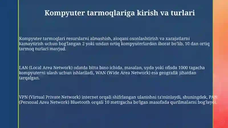 Kompyuter tarmoqlari asoslari 3