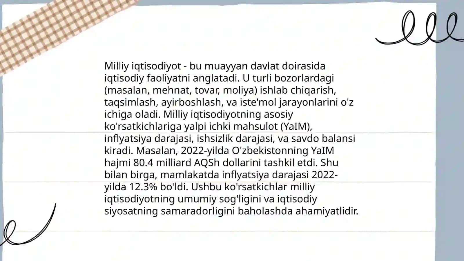 Milliy iqtisodiyotning muvozanati 3