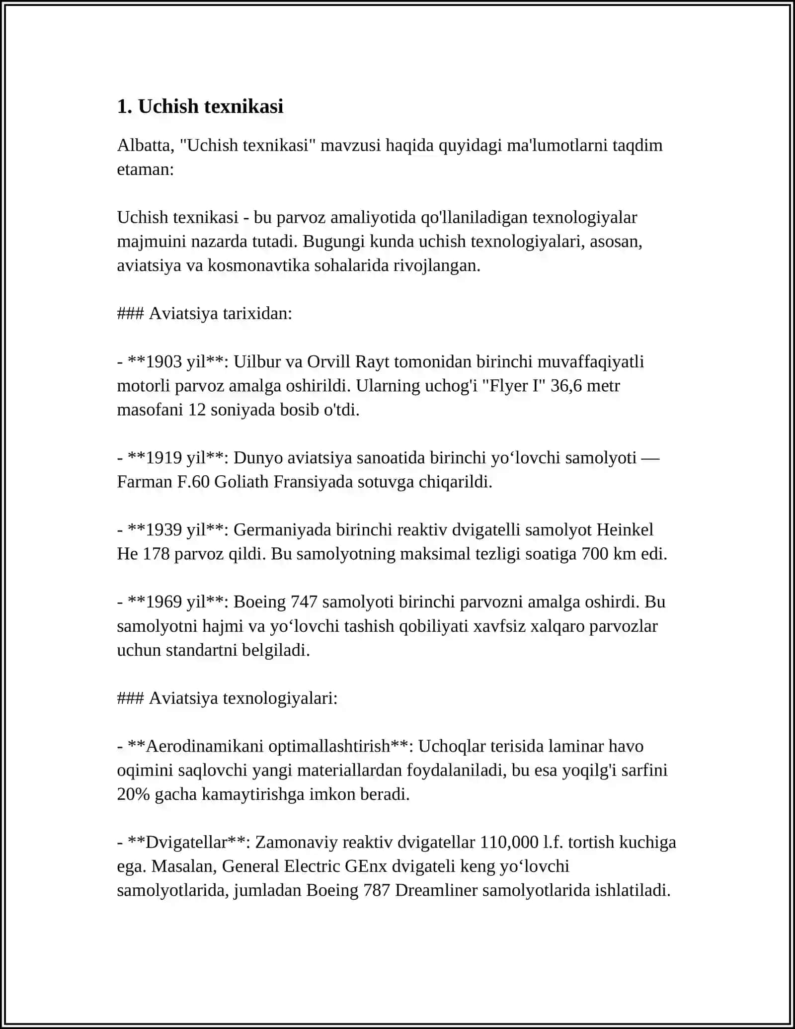 Uchish texnikasi 3