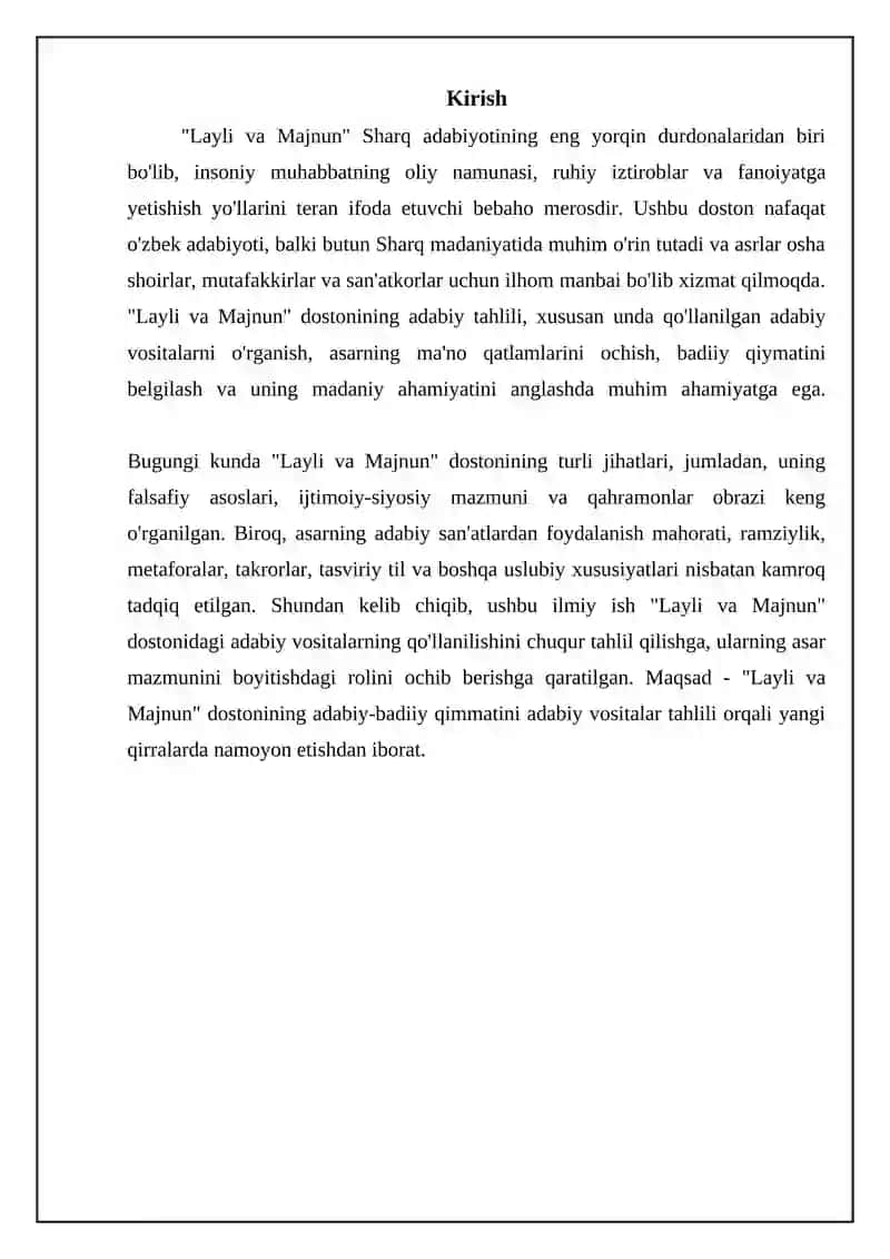 Layli va Majnun dostonidagi badiiy tasvir vositalari 3