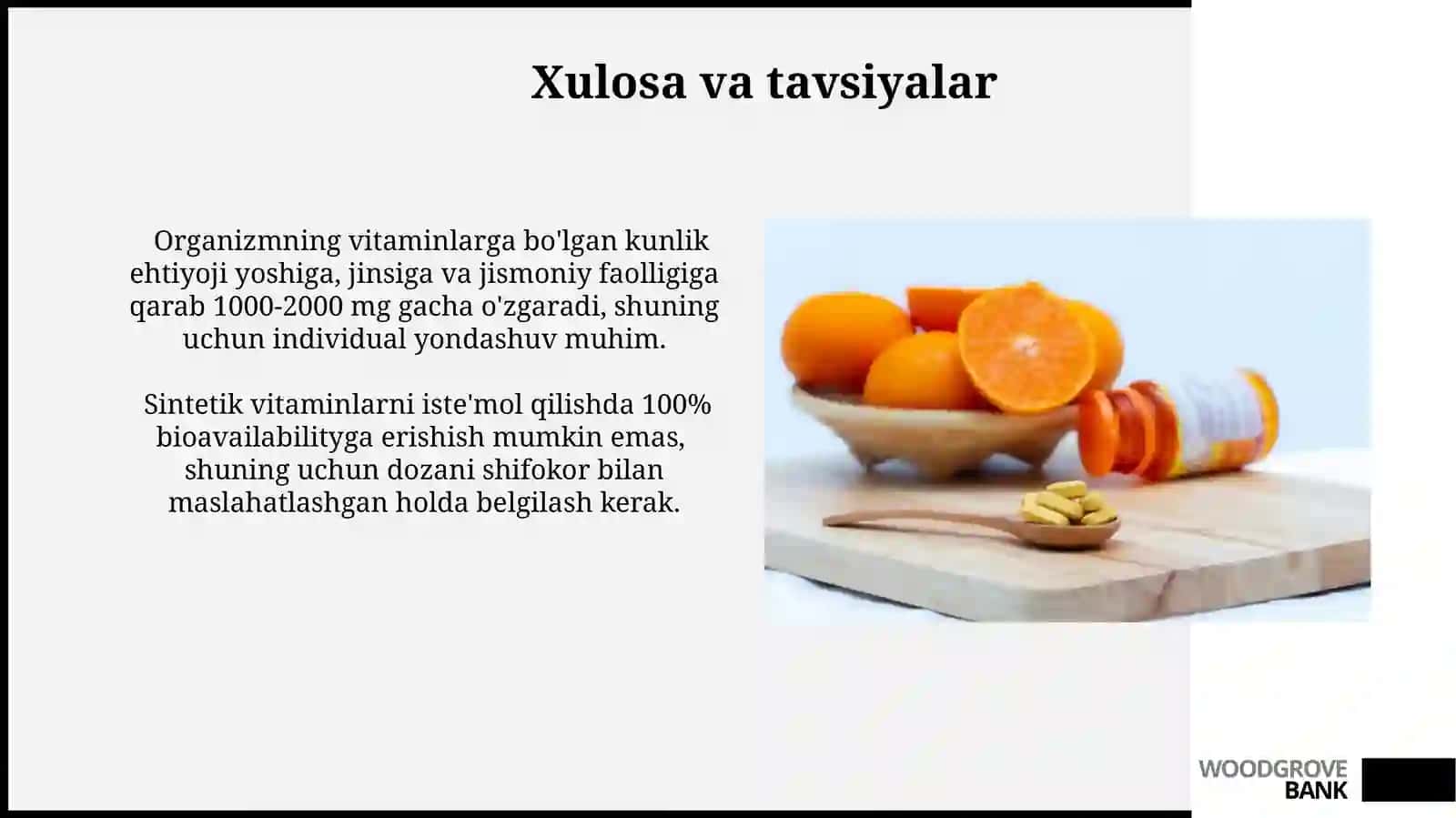 Nasliy avitaminoz. Tabiiy va sunʼiy vitamin 3