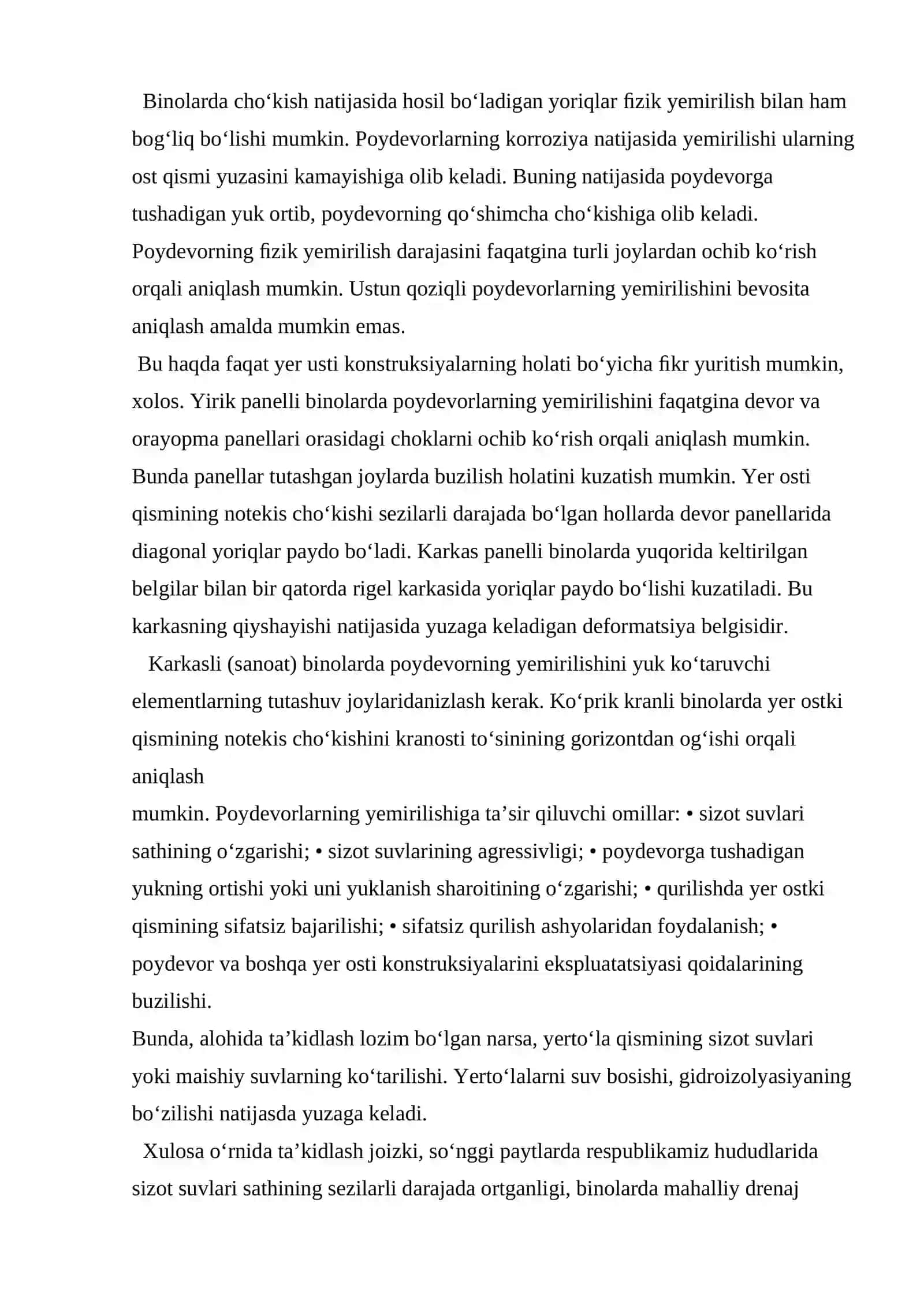 Poydevorlarda uchraydigan shikastlanish va deformatsiya turlari 3