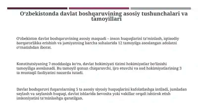 O'zbekiston Respublikasi davlat boshqaruv usulari 3