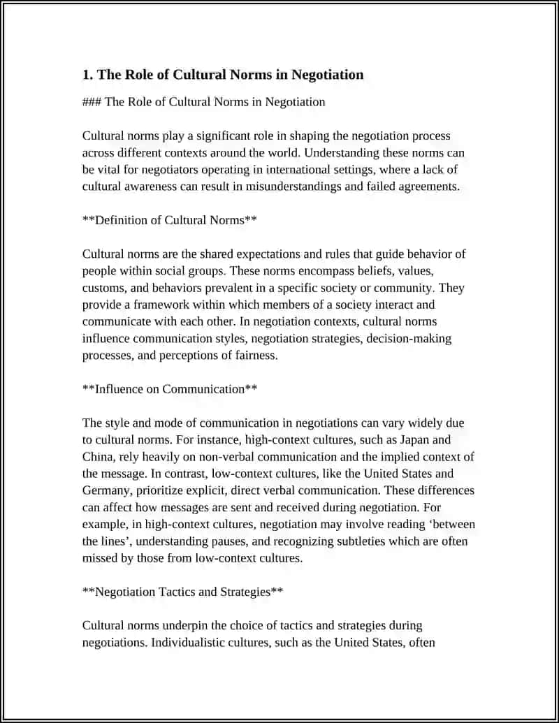 The Influence of Culture on Negotiating 3