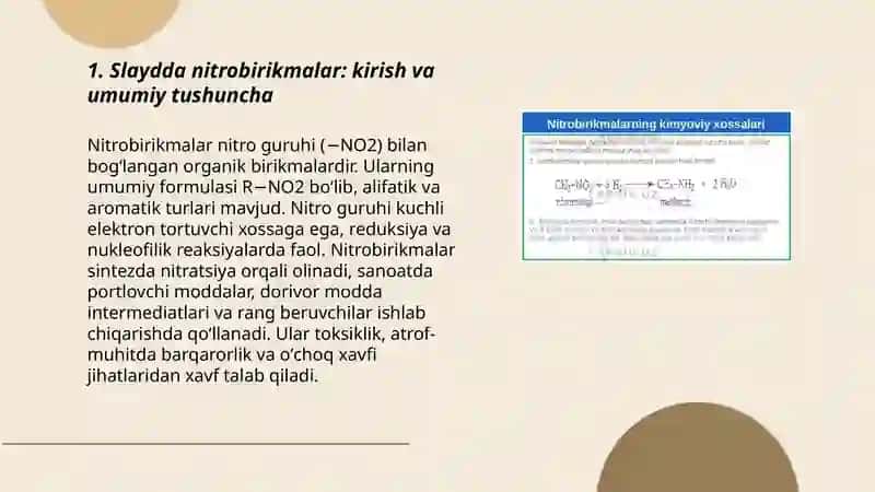 Nitrobirikmalarga slayd tayyorlash 3