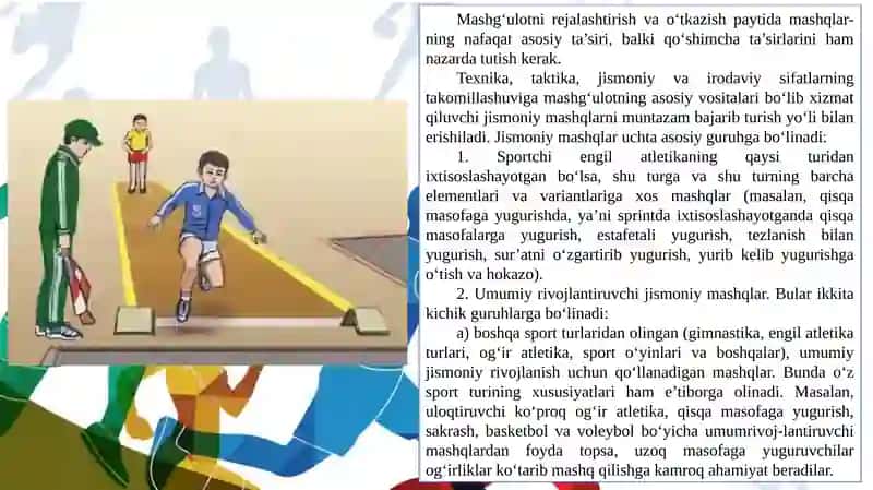 Yengil atletika mashgʻulotlarida qo'llaniladigan metodlarni o‘rgatish 3