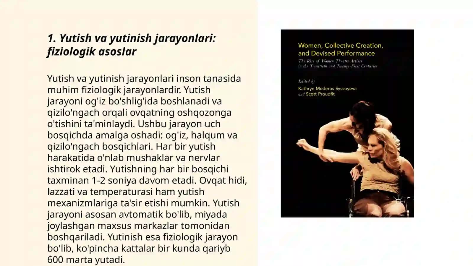 Yutish va yutinishga oʻrgatish texnologiyalari 3