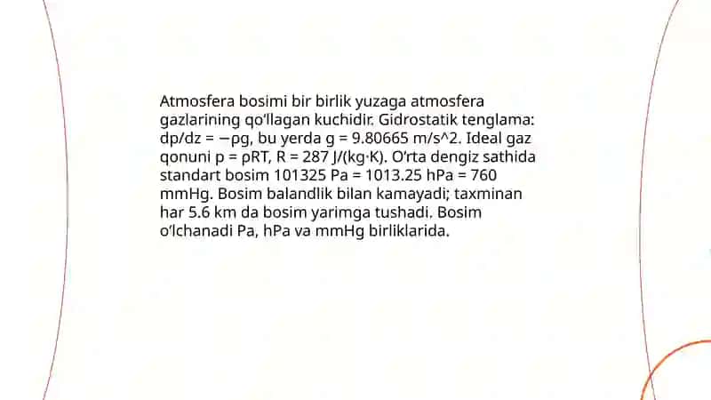 Atmosfera bosimi 3