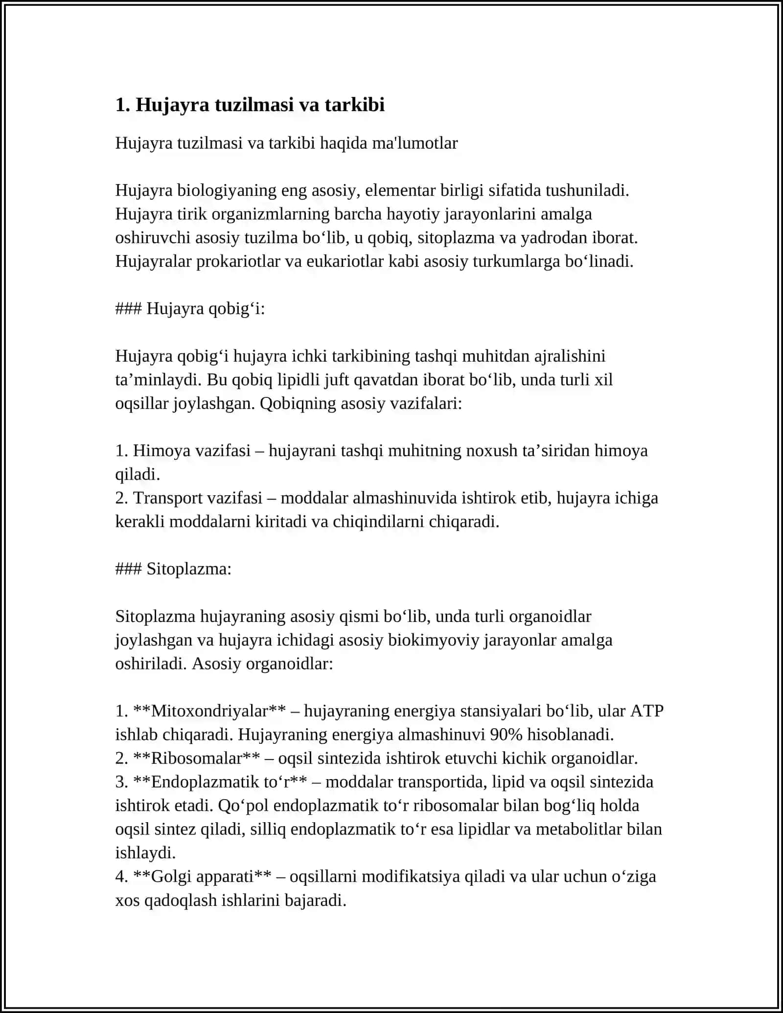 HUJAYRA VA HUJAYRALARDAN TASHQARI MATRIKS ORASIDAGI MUNOSABATLAR 3