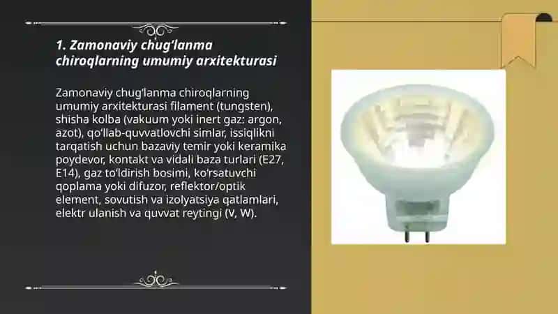 Zamonaviy Chug‘lanma Chiroqlarning Tuzilishi 3