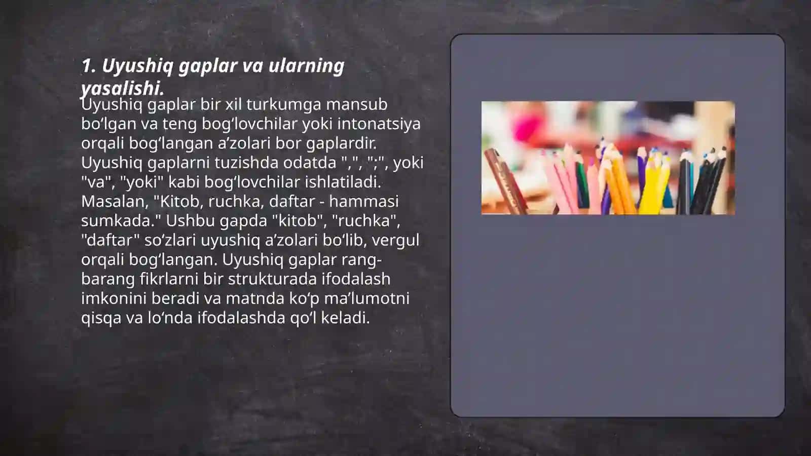 Ikkinchi darajali bo'laklar 3
