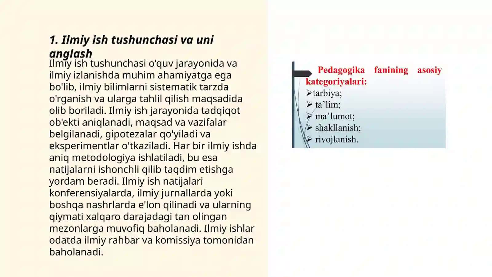 Ilmiy ish asoslari fanining maqsad va vazifalari 3