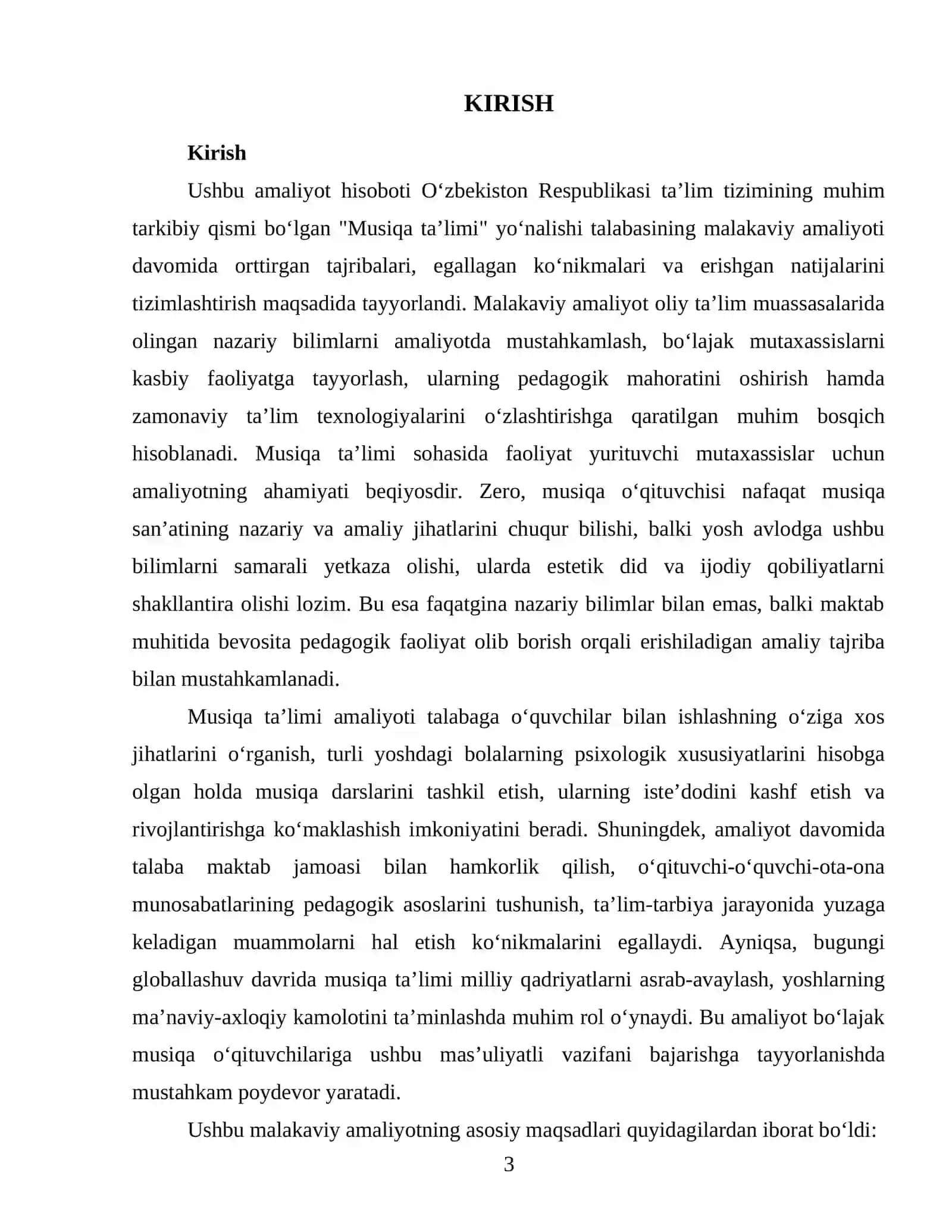 Umumiy oʻrta ta'lim maktabida musiqa madaniyati fanidan olib borilgan yillik ishlar 3