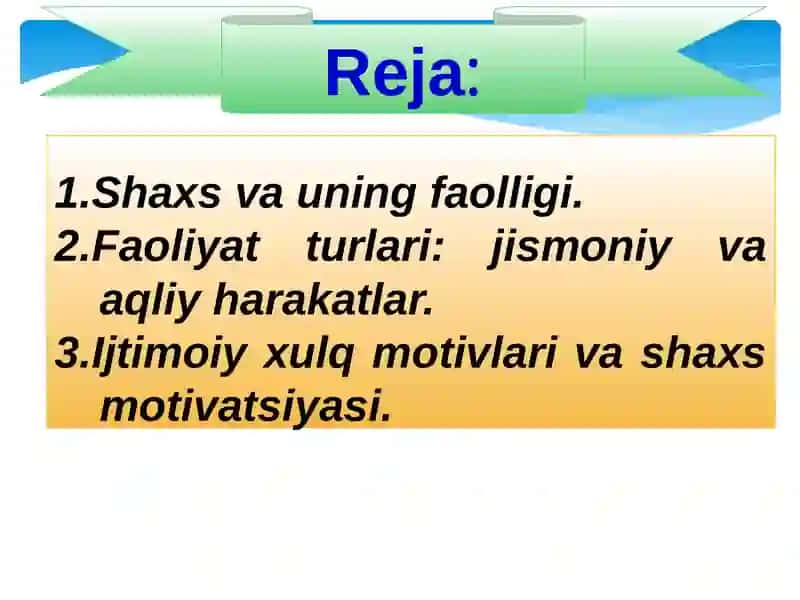 Shaxs faoliyati 3