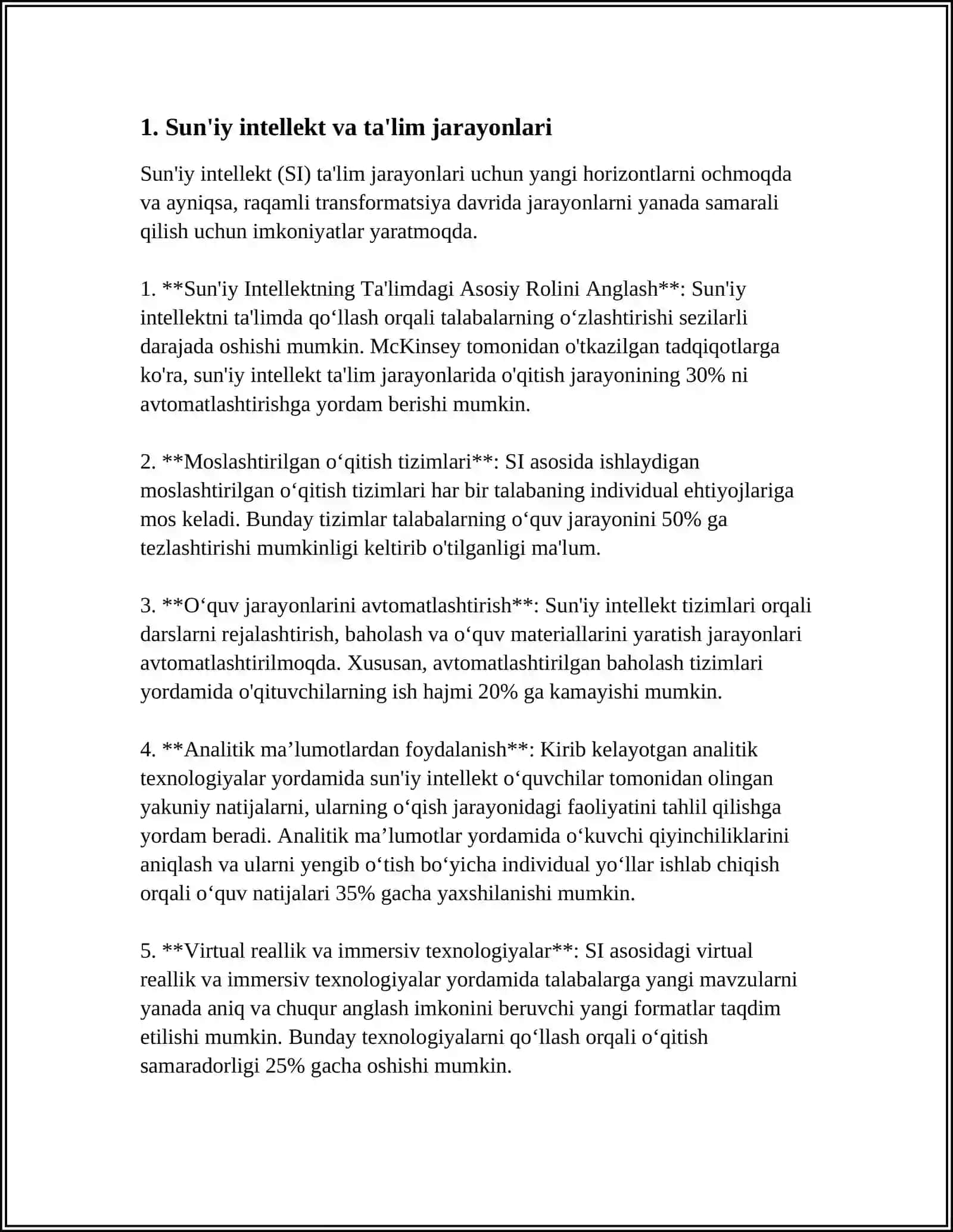 TEZIS KO‘RINISHDAGI MASHG‘ULOT ISHLANMALARI 3