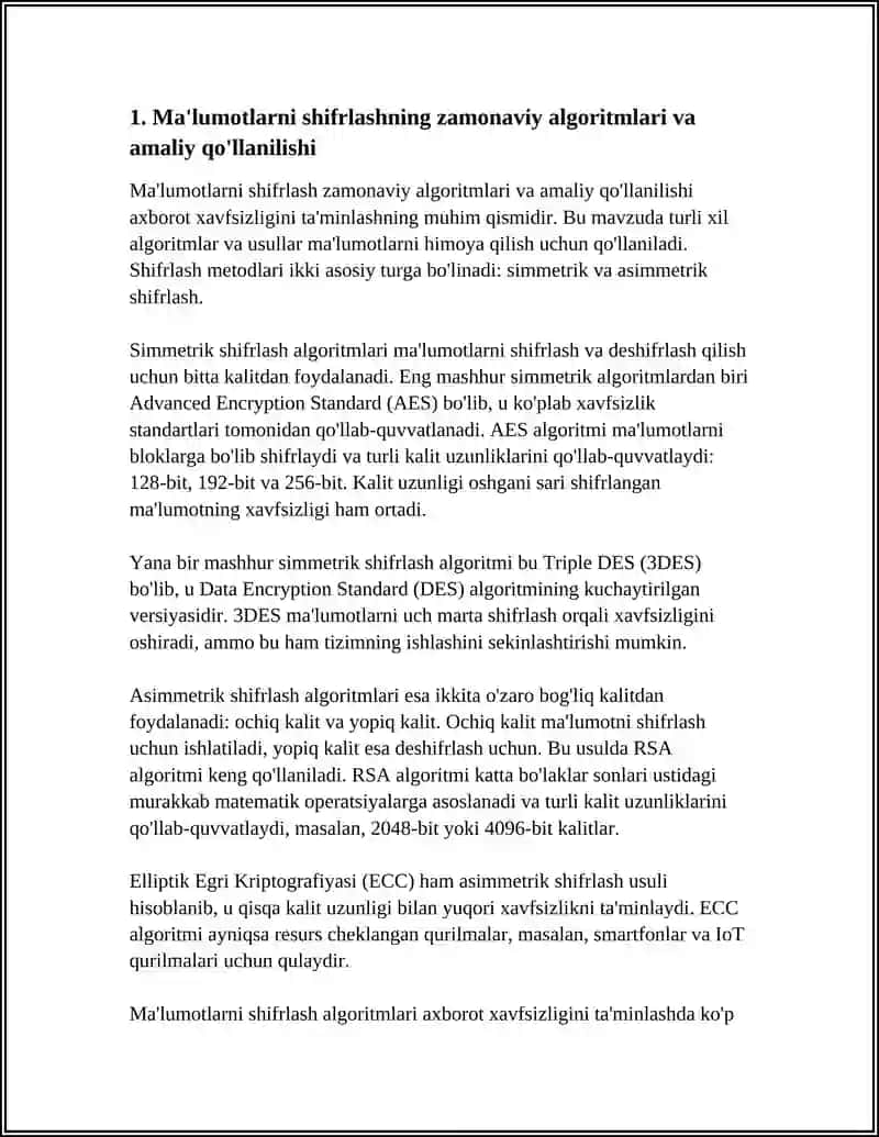 AXBOROT XAVFSIZLIGINI TAMINLASHNING ZAMONAVIY USULLARI VA AMALIY YONDASHUVLARI 3