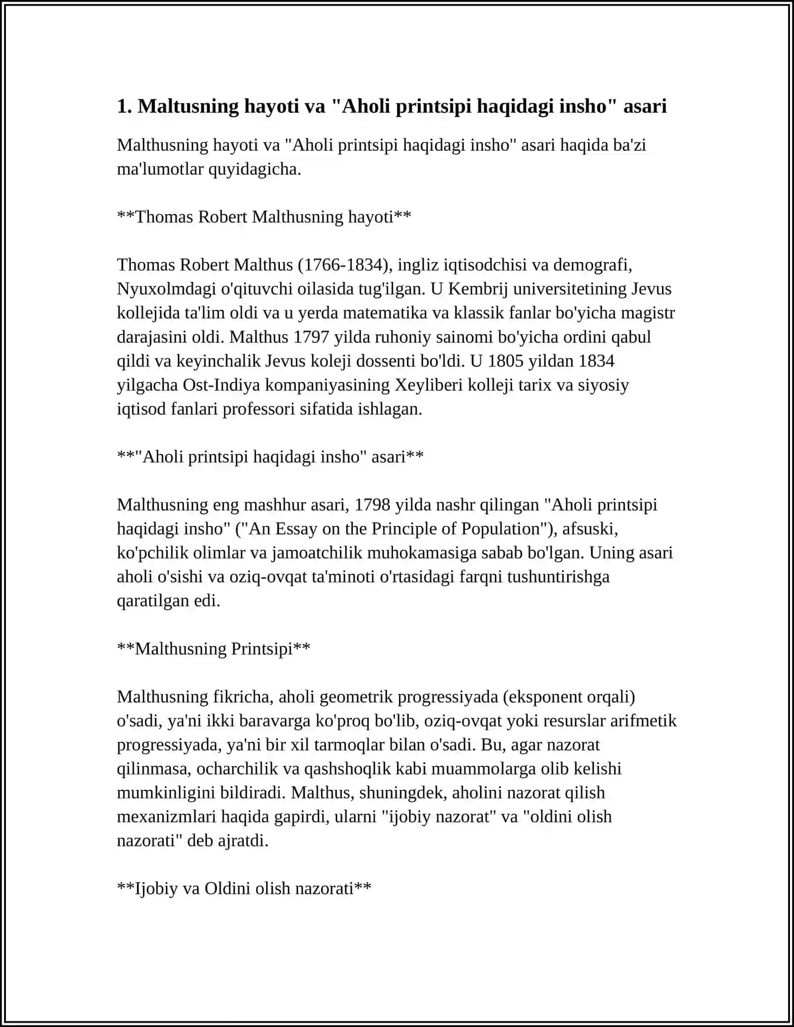 MALTUSNING NUFUS NAZARYASI 3