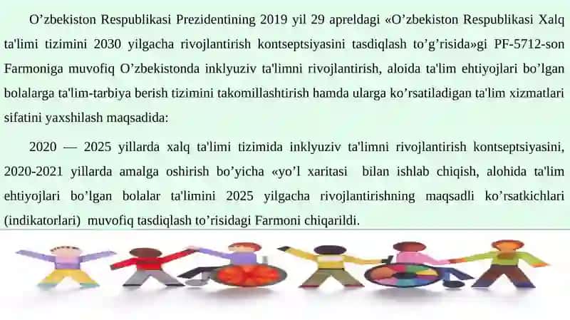 Imkoniyati cheklangan bolalar turlari va ularni inklyuziv ta’limga jalb etish 3