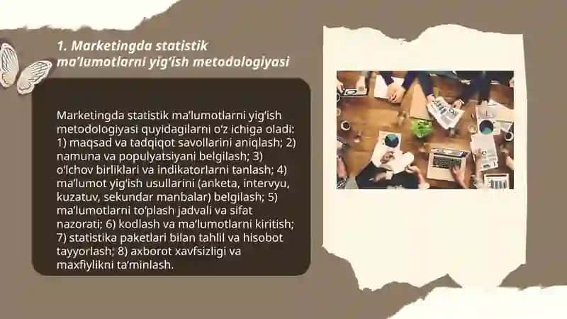 Marketingda statistik ma’lumotlarni yig‘ish metodologiyasi 3