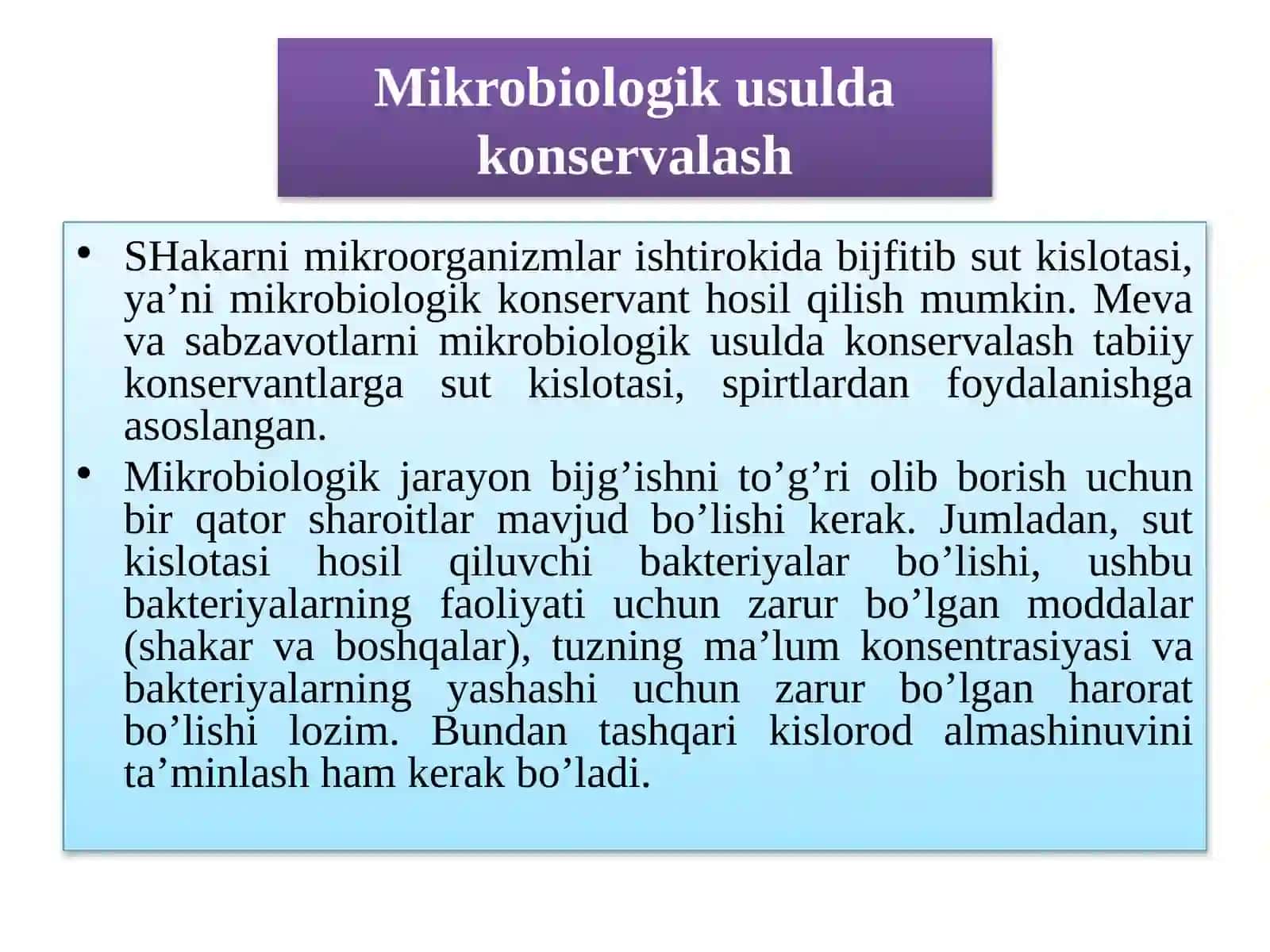 Qishloq xo’jalik mahsulotlarini saqlash va qayta ishlash texnologiyasi 3