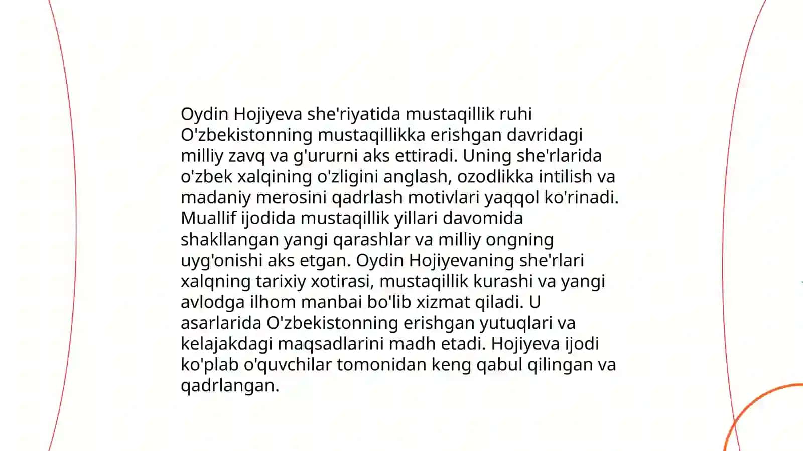 Oydin Hojiyeva she'riyatida istiqlol madhi 3