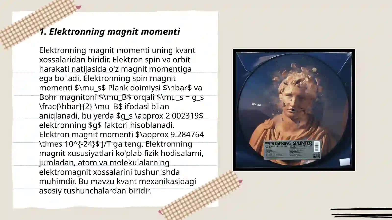 Elektronlarning magnit va mexanikaviy momentlari 3